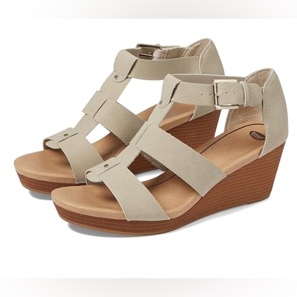 Dr. Scholl's Barton Tan Wedge Sandals